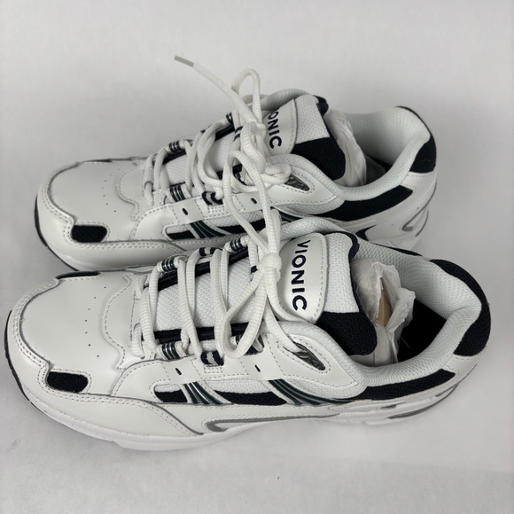 Vionic, 23M Walk Men\'s Sneakers, Size 8 Wide, White and Navy Blue, Leather/Mesh main image 10